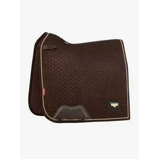 Lemieux Puissance Suede Dressage Square Brown-Dressage Saddle Pads-Lemieux-Small/Medium-Brown-Horsey Shopping