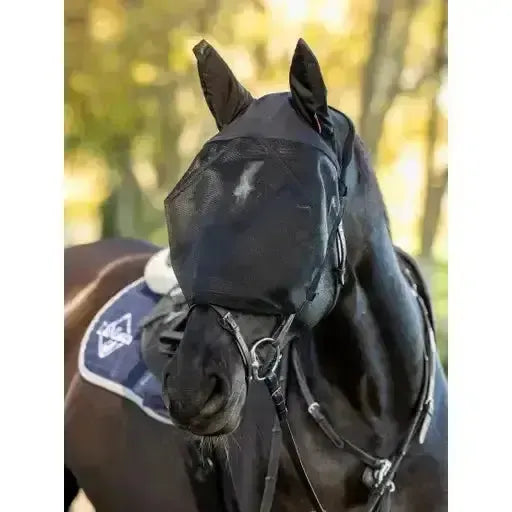 Lemieux Ride On Fly Mask Black-Ride On Fly Masks-Lemieux-Black-Small-Horsey Shopping