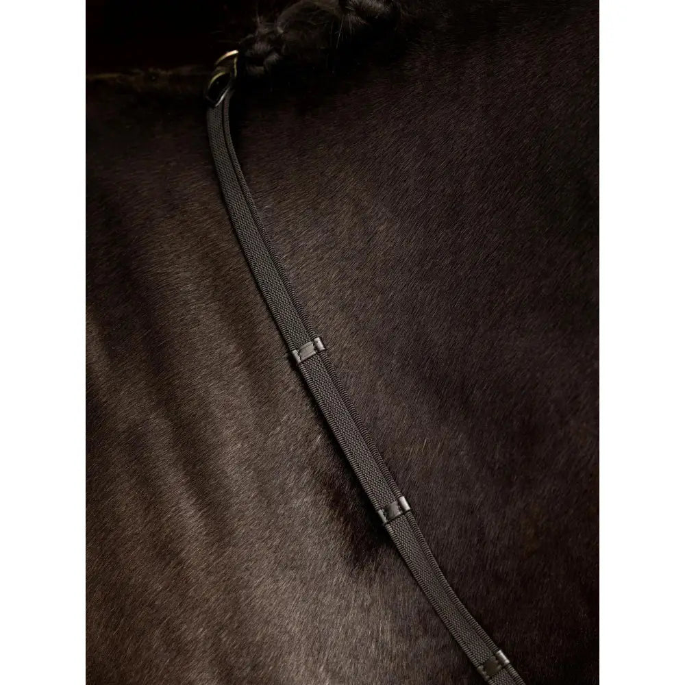 Lemieux Rubber Grip Continental Reins Brown/Brass-Continental Reins-Lemieux-Cob-Brown/Brass-Horsey Shopping