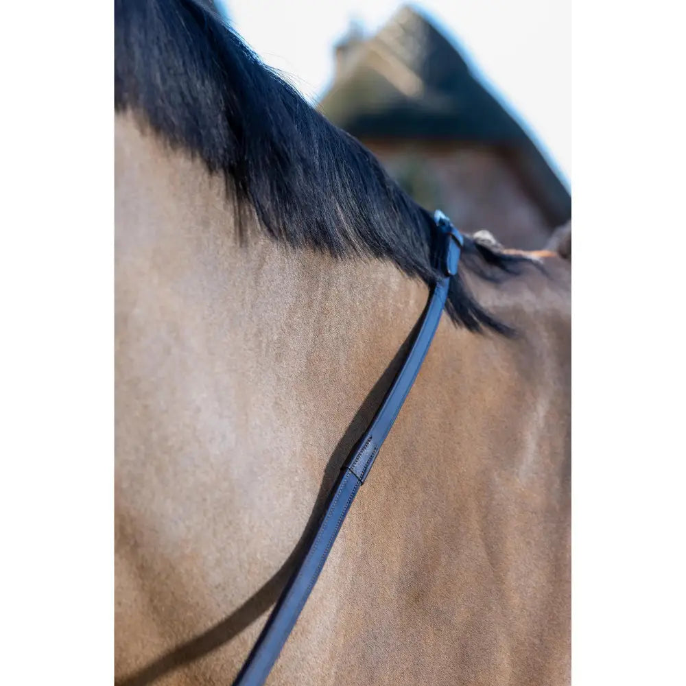 Lemieux Rubber Grip Continental Reins Brown/Silver-Continental Reins-Lemieux-Pony-Brown/Silver-Horsey Shopping