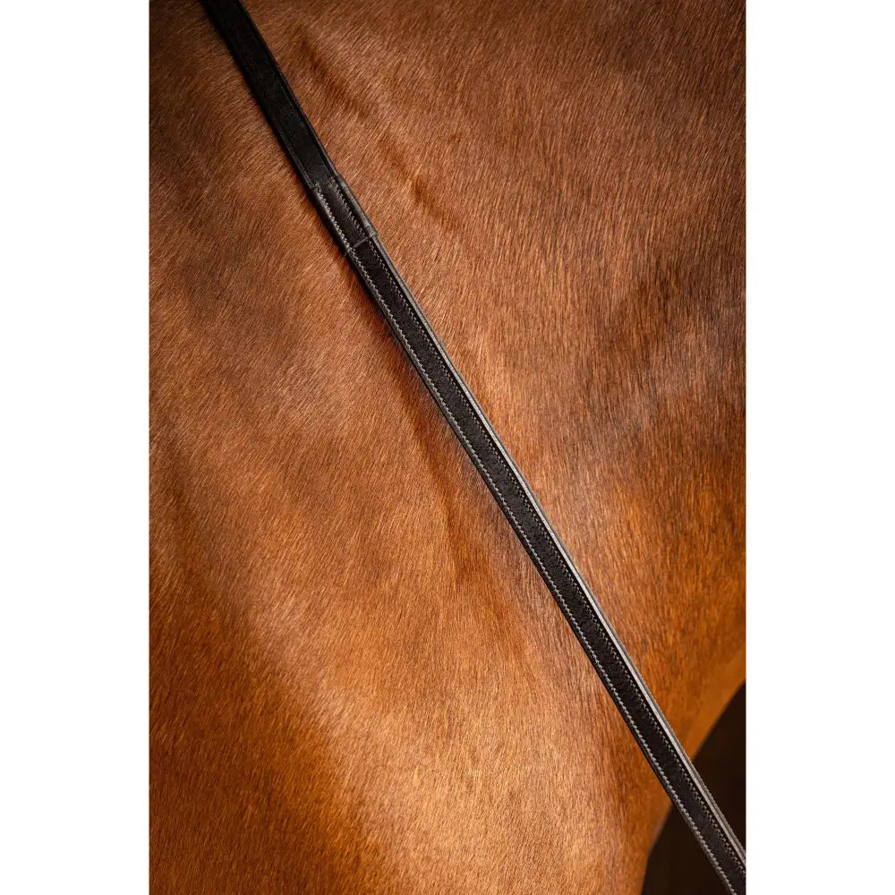 Lemieux Rubber Half lined Reins Brown/Silver-Half Rubber Reins-Lemieux-Pony-Brown/Silver-Horsey Shopping