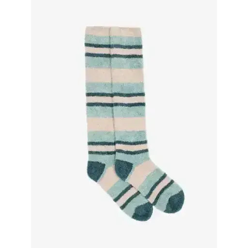 Lemieux Sabrina Stripe Fluffies Petrol-Riding Socks-Lemieux-Junior-Petrol-Horsey Shopping