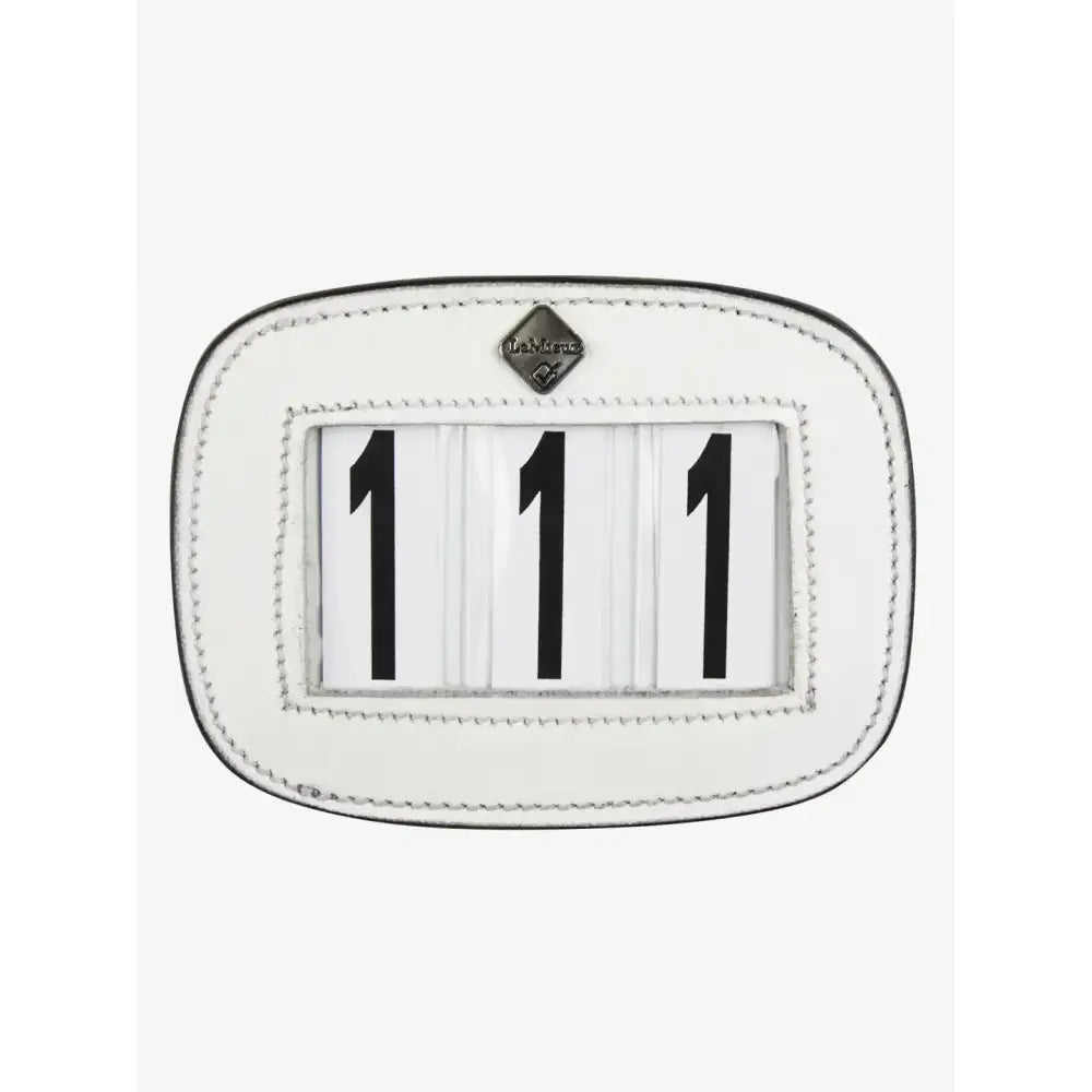 Lemieux Saddle Number Holder White 4 Spaces-Number Holders-Lemieux-One Size-White-Horsey Shopping