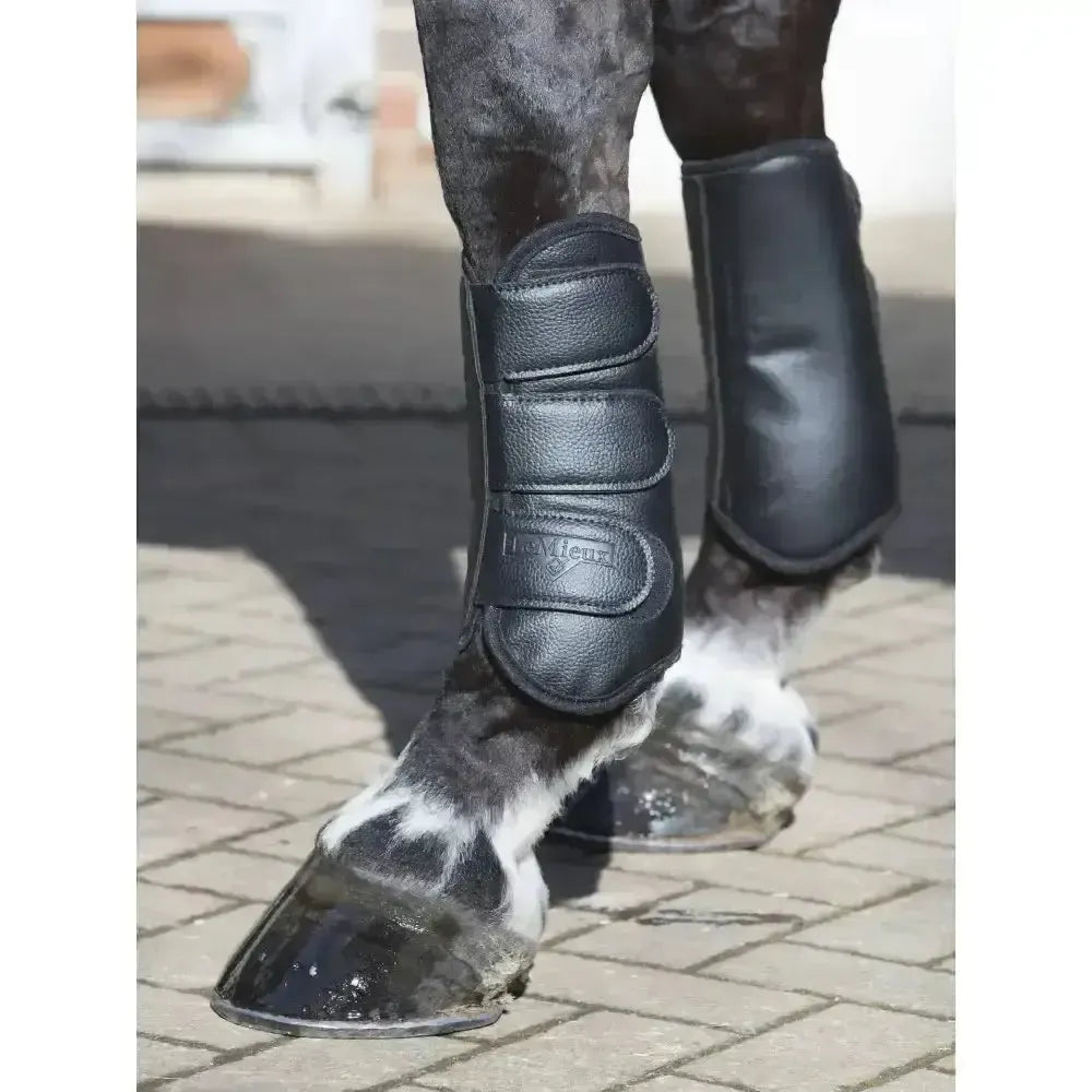 Lemieux Schooling Boots Black-Brushing Boots-Lemieux-Black-Medium-Horsey Shopping