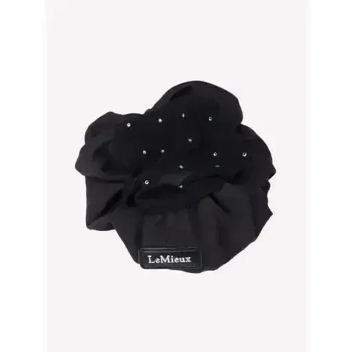 Lemieux Scrunchie with Crystal Hair Net Black/Black-Hair Nets-Lemieux-Black/Black-One Size-Horsey Shopping