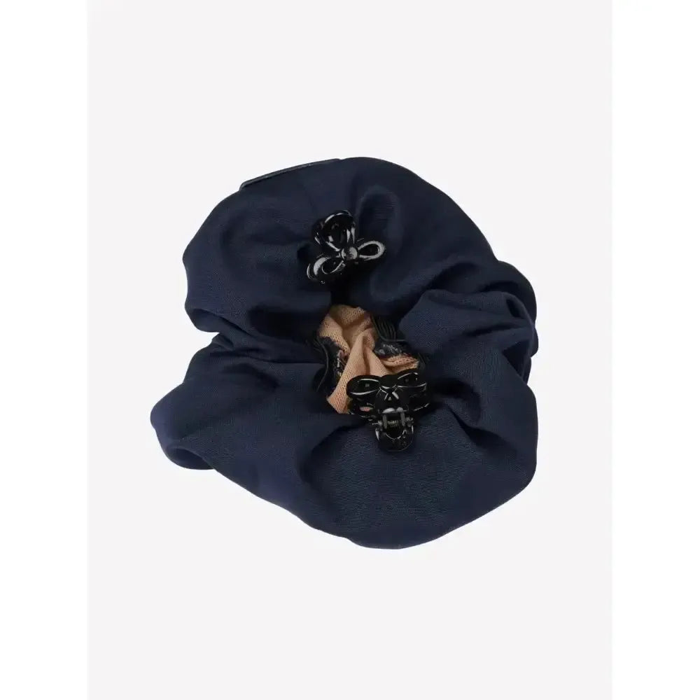 Lemieux Scrunchie with Crystal Hair Net Navy/Blonde-Hair Scrunchies-Lemieux-Navy/Blonde-One Size-Horsey Shopping