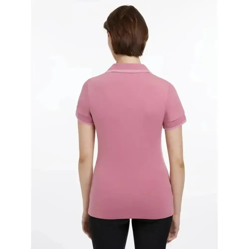 Lemieux Serena Sports Polo Peony-Polo Shirts-Lemieux-Peony-UK 6-Horsey Shopping