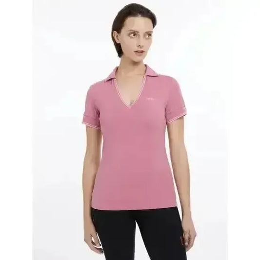 Lemieux Serena Sports Polo Peony-Polo Shirts-Lemieux-Peony-UK 6-Horsey Shopping