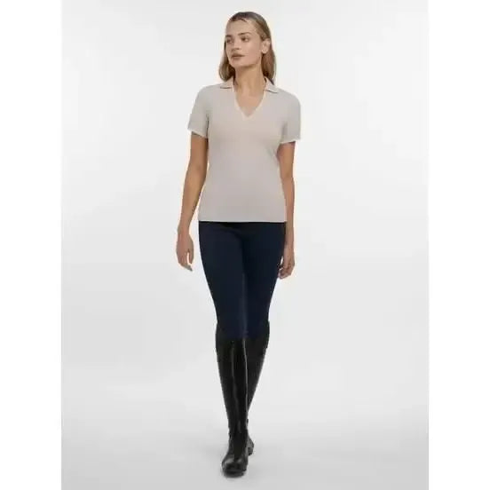Lemieux Serena Sports Polo Stone-Polo Shirts-Lemieux-Stone-UK 6-Horsey Shopping