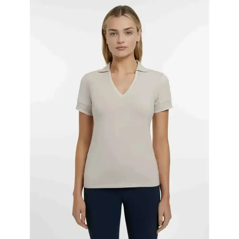 Lemieux Serena Sports Polo Stone-Polo Shirts-Lemieux-Stone-UK 6-Horsey Shopping