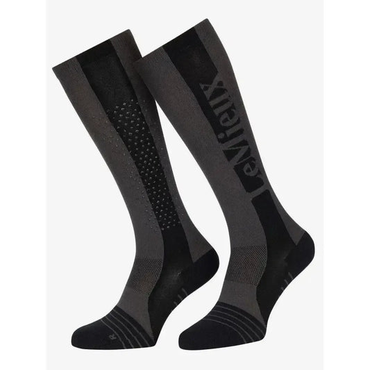 LeMieux Silicone Performance Sock Graphite Junior Riding Socks
