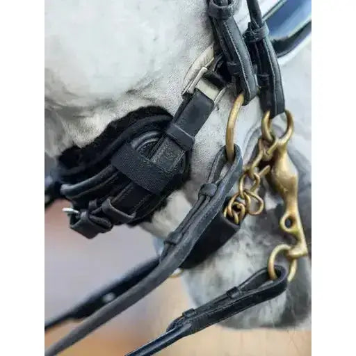 Lemieux Simuwool Chin/ Noseband Guard Black-Curb Chain Guards-Lemieux-One Size-Black-Horsey Shopping