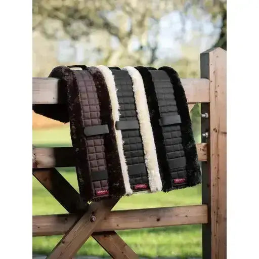 Lemieux Simuwool GP Girth Cover Black/Natural-Girth Covers-Lemieux-Medium-Black/Natural-Horsey Shopping