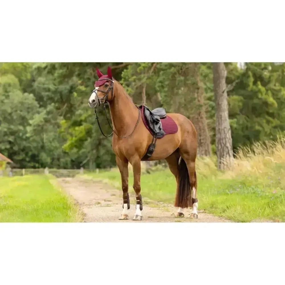 Lemieux Soft Shell Anti Slip Close Contact Square Burgundy-Saddle Pads-Lemieux-Large-Burgundy-Horsey Shopping