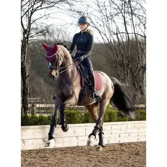 Lemieux Soft Shell Anti Slip Dressage Square Burgundy-Dressage Saddle Pads-Lemieux-One Size-Burgundy-Horsey Shopping