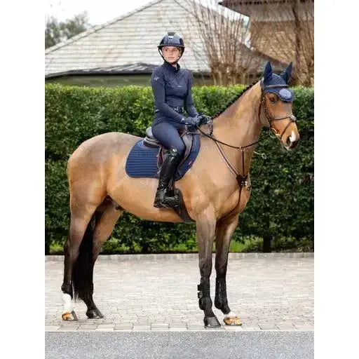 Lemieux Soft Shell Anti Slip EuroJump Square Navy-Saddle Pads-Lemieux-Navy-Horsey Shopping