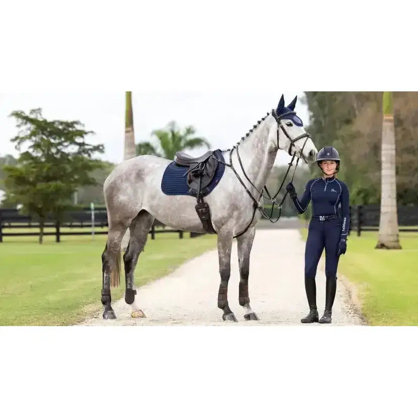 Lemieux Soft Shell Anti Slip EuroJump Square Navy-Saddle Pads-Lemieux-Navy-Horsey Shopping