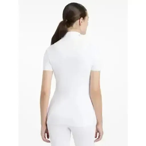 Lemieux Sophia Short Sleeve Pleated Show Shirt White-Show Shirts-Lemieux-White-UK 6-Horsey Shopping