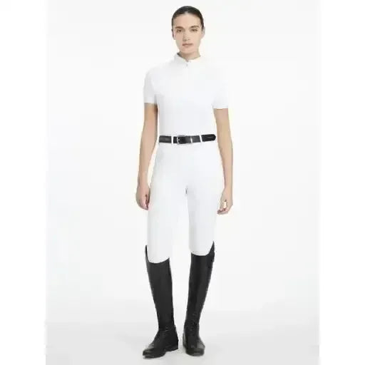 Lemieux Sophia Short Sleeve Pleated Show Shirt White-Show Shirts-Lemieux-White-UK 6-Horsey Shopping