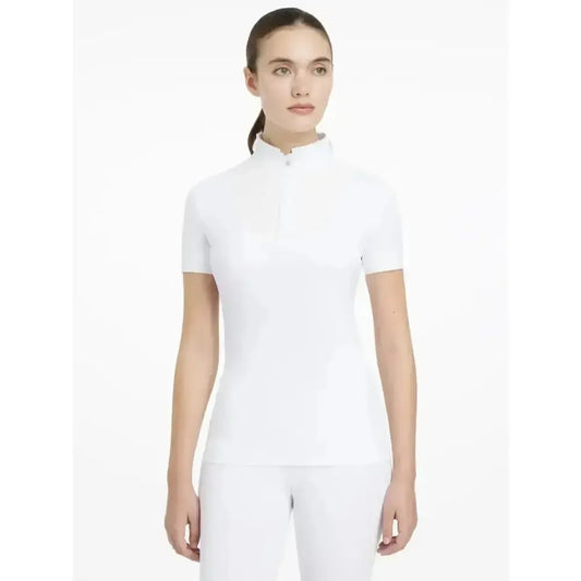 Lemieux Sophia Short Sleeve Pleated Show Shirt White-Show Shirts-Lemieux-White-UK 6-Horsey Shopping