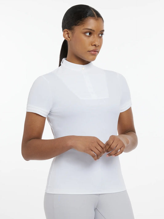 Lemieux Sophia Short Sleeve Show Shirt White-Show Shirts-Lemieux-White-UK 6-Horsey Shopping