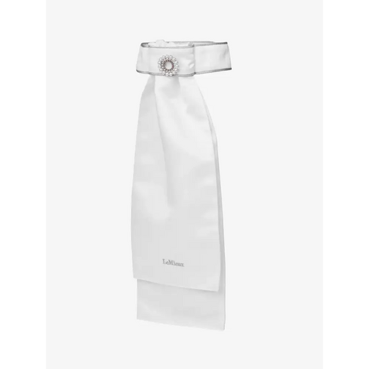 Lemieux Sparkle Stock White-Ready-Tied Stocks-Lemieux-White-One Size-Horsey Shopping