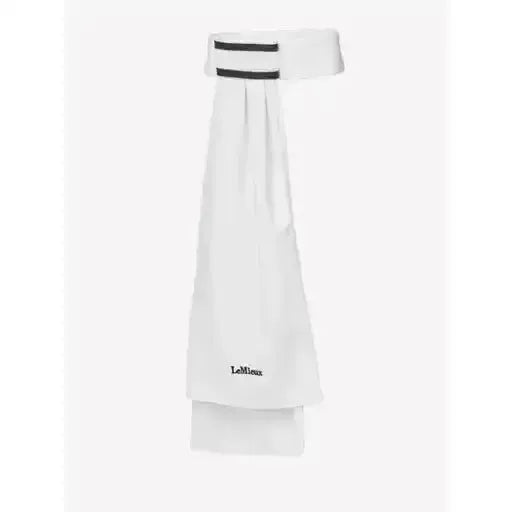 Lemieux Sporty Stock White-Ready-Tied Stocks-Lemieux-White-One Size-Horsey Shopping