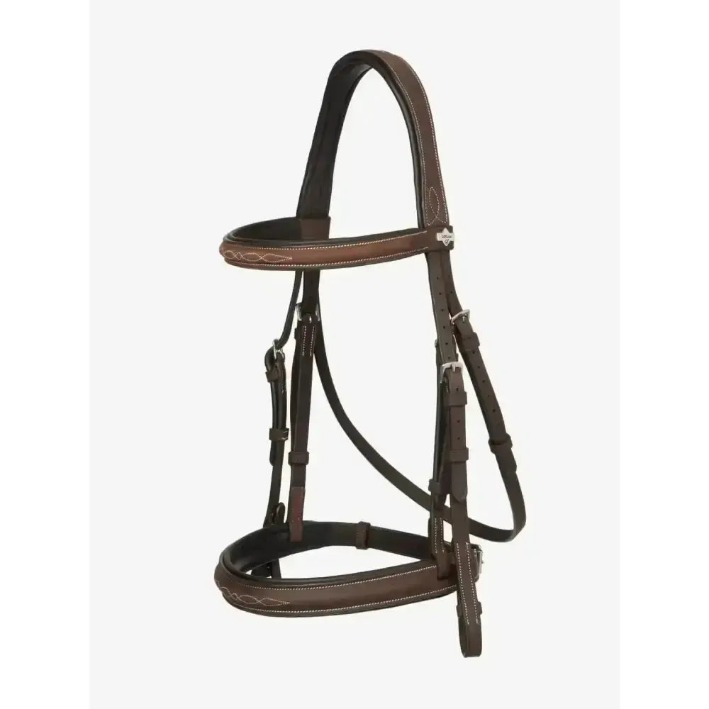 Lemieux Stitched Hunter Bridle with Laced Reins Havana/Silver-Bridles-Lemieux-Havana/Silver-Pony-Horsey Shopping