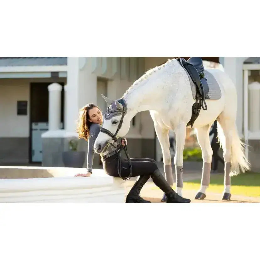 Lemieux Suede Dressage Square Grey-Dressage Saddle Pads-Lemieux-Large-Grey-Horsey Shopping
