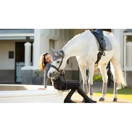 Lemieux Suede Dressage Square Grey-Dressage Saddle Pads-Lemieux-Large-Grey-Horsey Shopping