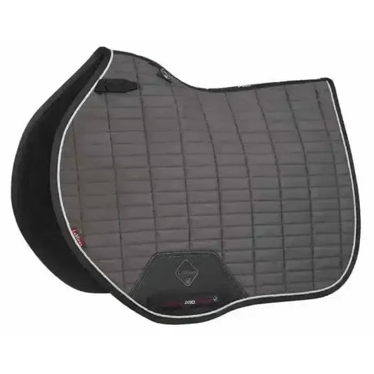 Lemieux Suede EuroJump Square Grey-Saddle Pads-Lemieux-Grey-Large-Horsey Shopping