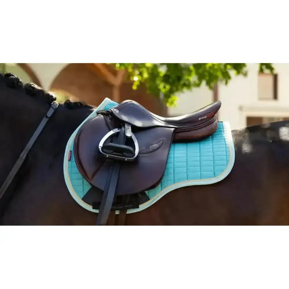 Lemieux Suede GP Square Lagoon-Saddle Pads-Lemieux-Lagoon-Small/Medium-Horsey Shopping