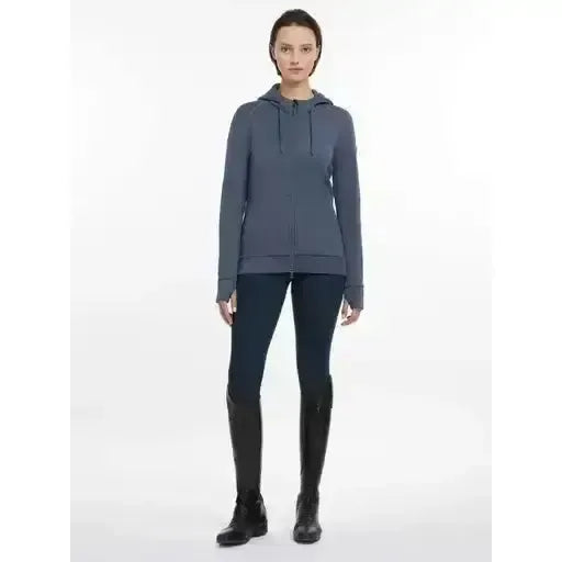 Lemieux Tabi Tech Zip Through Hoodie Dusk Blue-Hoodies-Lemieux-Dusk Blue-UK 6-Horsey Shopping