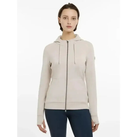 Lemieux Tabi Tech Zip Through Hoodie Stone-Hoodies-Lemieux-Stone-UK 6-Horsey Shopping