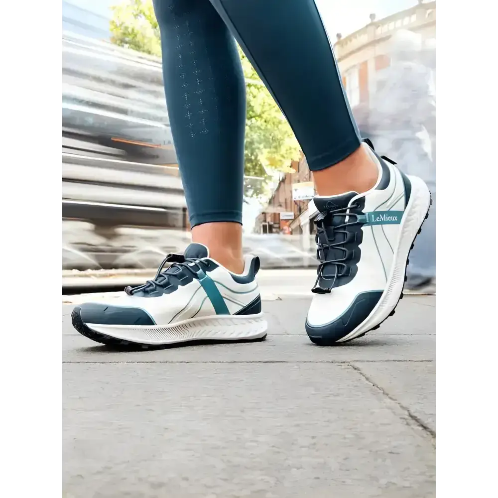 Lemieux Trax 2.0 Waterproof Trainers Petrol/Ecru-Trainers-Lemieux-UK 3-Petrol-Horsey Shopping