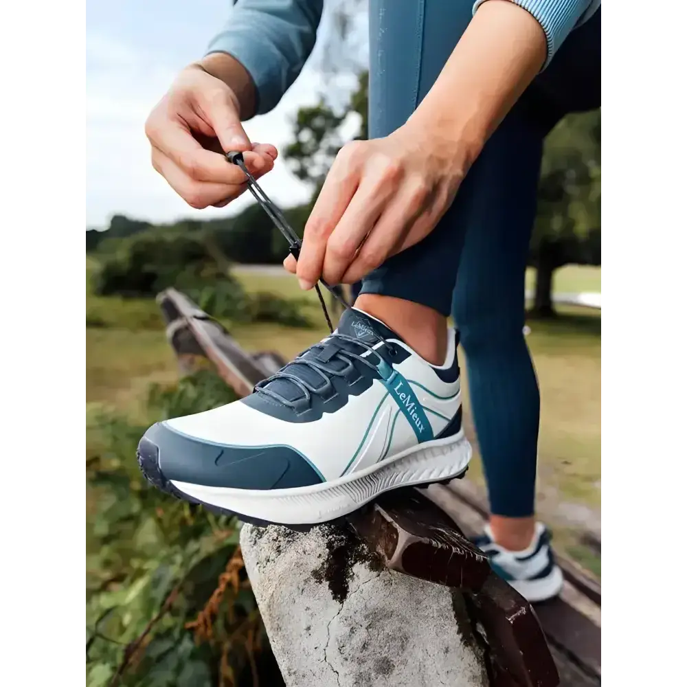 Lemieux Trax 2.0 Waterproof Trainers Petrol/Ecru-Trainers-Lemieux-UK 3-Petrol-Horsey Shopping