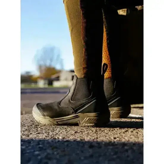 Lemieux Trax Waterproof Chelsea Boots Black-Short Yard Boots-Lemieux-UK4-Black-Horsey Shopping