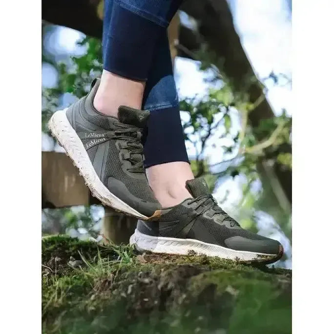 Lemieux Trax Waterproof Trainer Khaki-Trainers-Lemieux-UK4-Khaki-Horsey Shopping