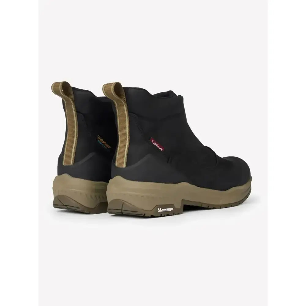 Lemieux Trex Waterproof Zip Boots Black-Short Yard Boots-Lemieux-UK4-Horsey Shopping
