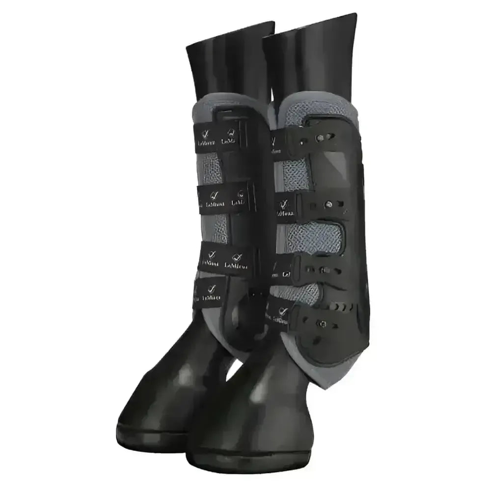 Lemieux Ultra Mesh Snug Boot Grey (Pair)-Brushing Boots-Lemieux-Grey-Medium Front-Horsey Shopping