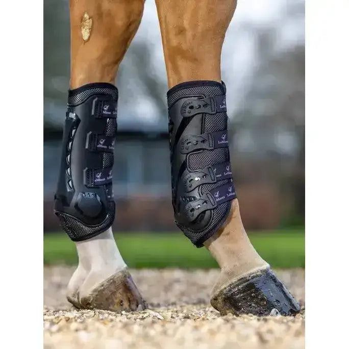 Lemieux Ultra Mesh Snug Boots Hind Black-Brushing Boots-Lemieux-Medium-Black-Horsey Shopping