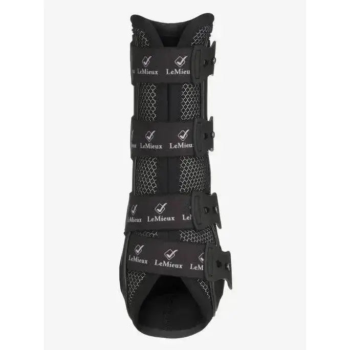 Lemieux Ultra Mesh Snug Boots Hind Black-Brushing Boots-Lemieux-Medium-Black-Horsey Shopping