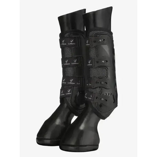 Lemieux Ultra Mesh Snug Boots Hind Black-Brushing Boots-Lemieux-Medium-Black-Horsey Shopping