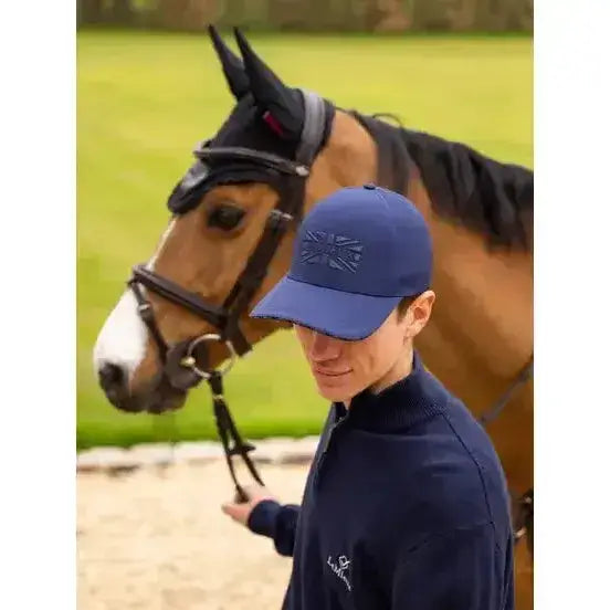 Lemieux Union Jack Baseball Cap Navy-Baseball Caps-Lemieux-Navy-Horsey Shopping