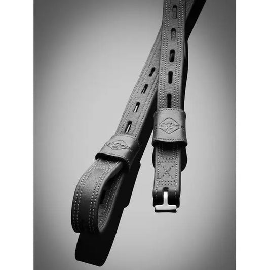 Lemieux Vector Close Contact Stirrup Leather Black-Stirrup Leathers-Lemieux-60cm-Black-Horsey Shopping