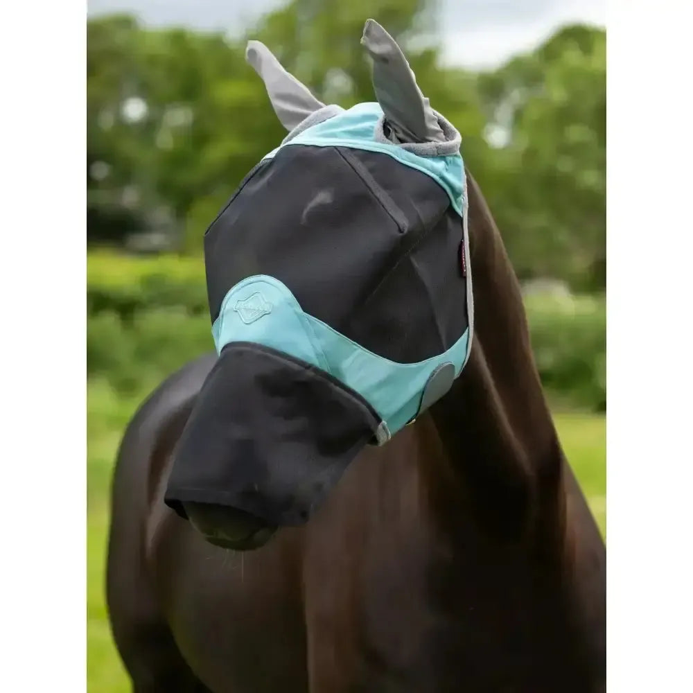 Lemieux Visor-Tek Full Fly Mask Lagoon-Fly Masks-Lemieux-Lagoon-X-Small-Horsey Shopping