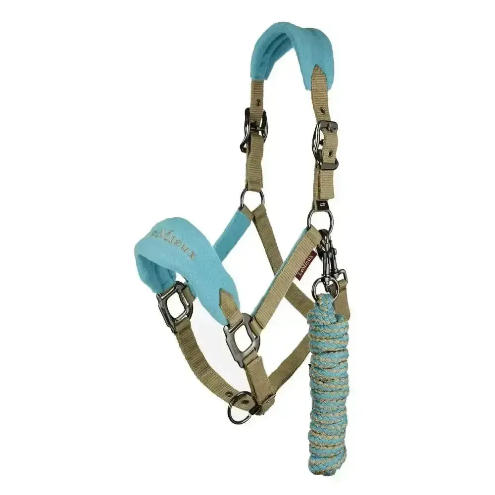 Lemieux Vogue Fleece Headcollars With Leadrope Azure-Headcollar Sets-Lemieux-Extra Full-Horsey Shopping