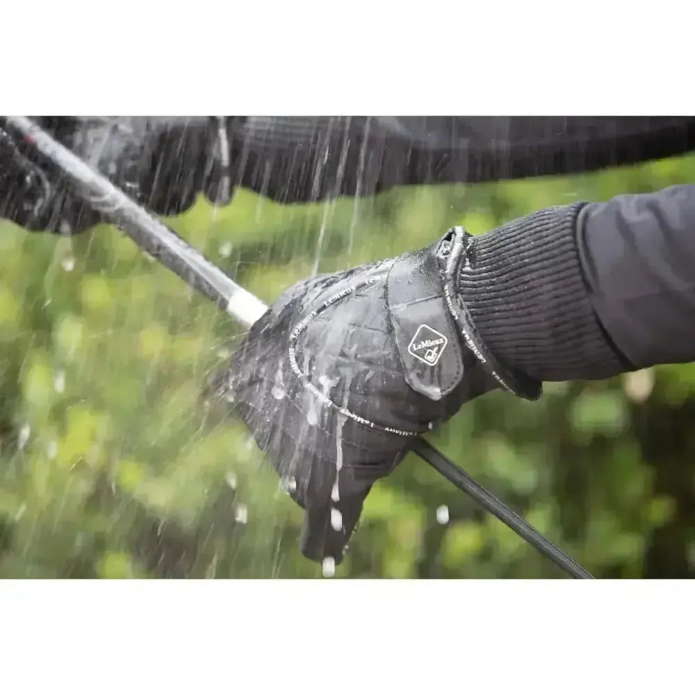 Lemieux Waterproof Lite Riding Gloves-Riding Gloves-Lemieux-Black-X Small-Horsey Shopping