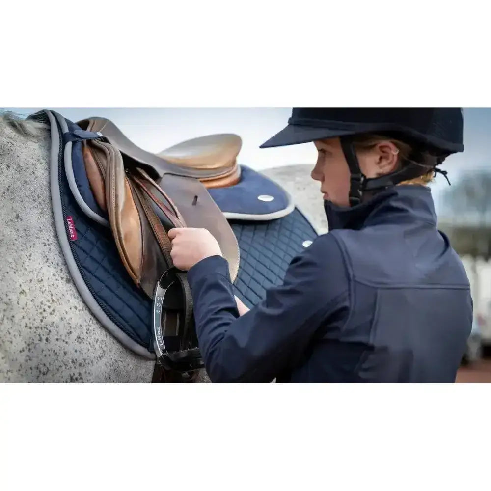 Lemieux Wither Relief Jump Pad Navy-Saddle Pads-Lemieux-Large-Navy-Horsey Shopping