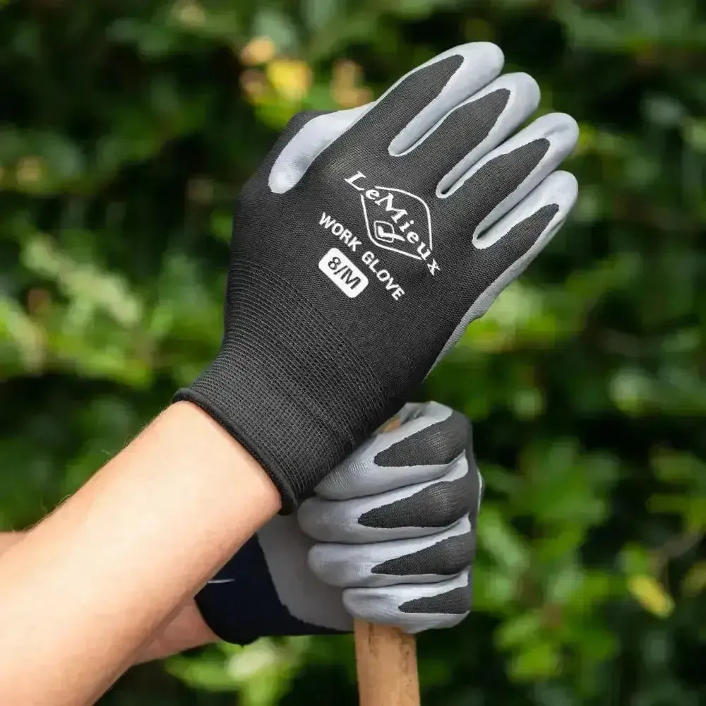 Lemieux Work Gloves Black-Yard Gloves-Lemieux-X Small-Black-Horsey Shopping